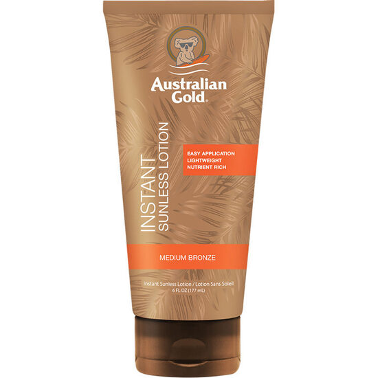 JAUNUMS! Australian Gold Instant Sunless Lotion Medium Bronze paštonējošais losjons 177ml